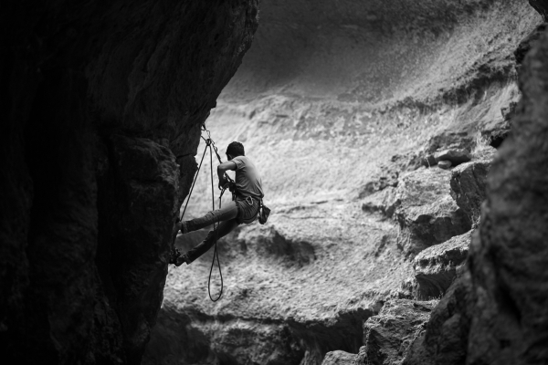 Escalada en Piedra Parada, Chubut, Patagonia Argentina.